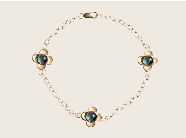 Fannie Thomas 3 Primrose Bracelet - Blue Tourmaline