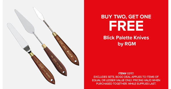 Blick Palette Knives by RGM Buy Two, Get One FREE