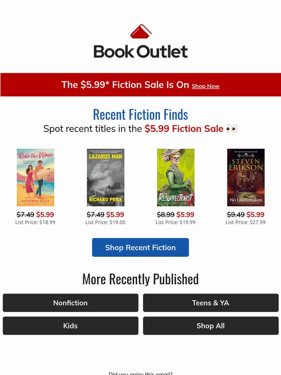 Recently published for $5.99 or less?!