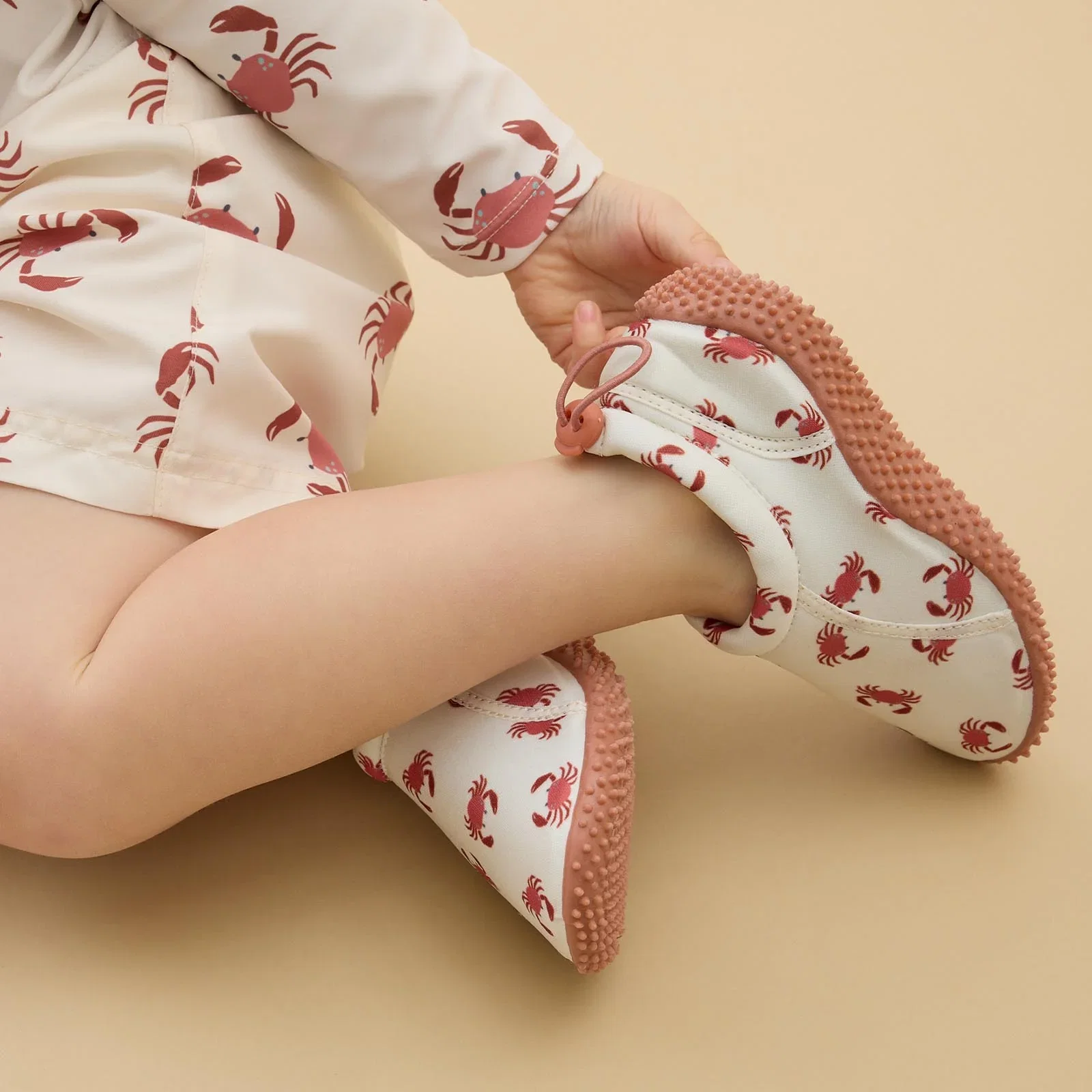 Image of KIDLY by MORI Swim Shoe - Crab Print