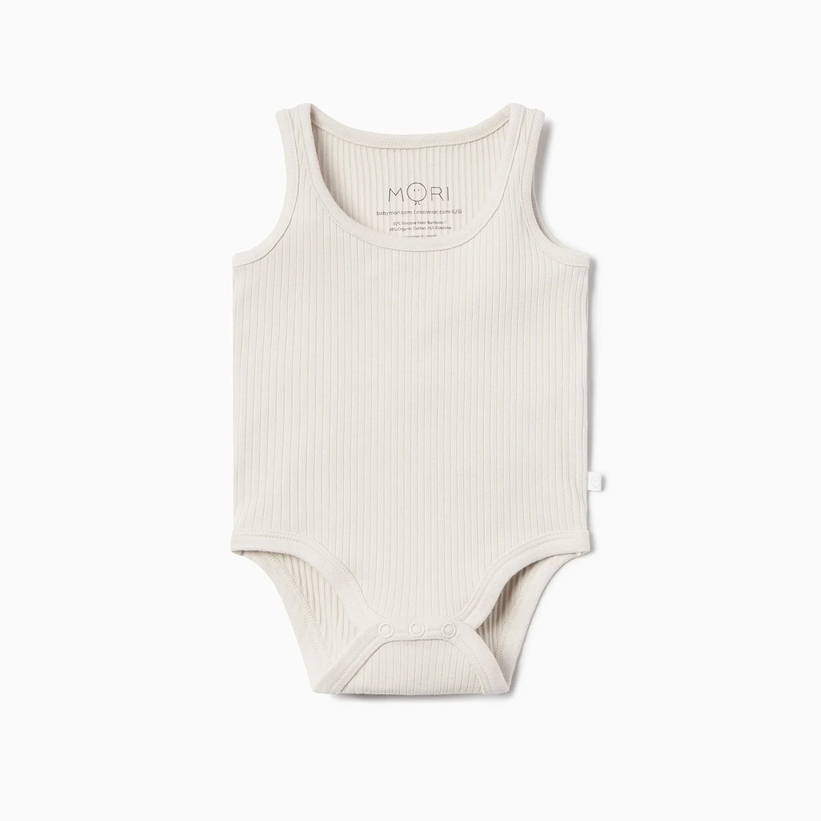 Image of Ribbed Sleeveless Bodysuit - Ecru