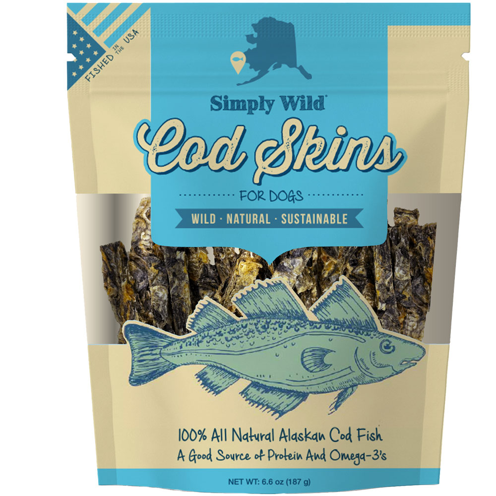 Image of Simply Wild Cod Skins for Dogs (6.6 oz)