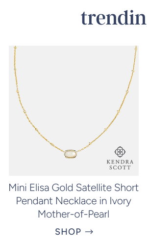 Mini Elisa Gold Satellite Short Pendant Necklace in Ivory Mother-of-Pearl