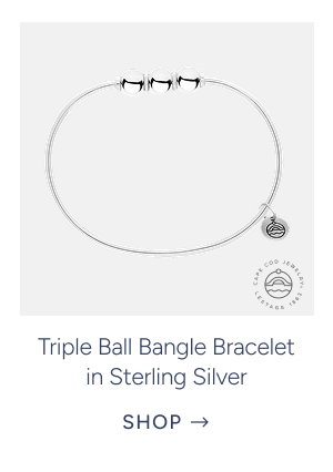 Triple Ball Bangle Bracelet in Sterling Silver