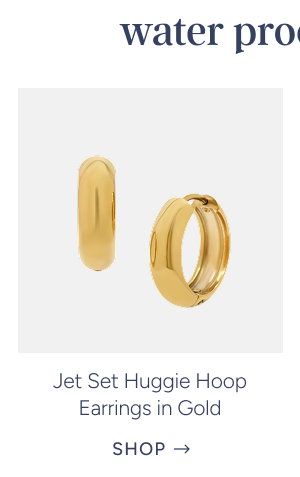 Jet Set Huggie Hoop Earrings in Gold