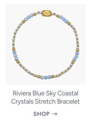 Riviera Blue Sky Coastal Crystals Stretch Bracelet