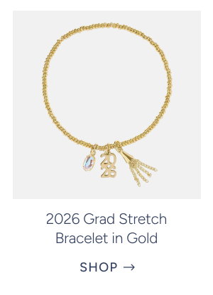 2026 Grad Stretch Bracelet in Gold