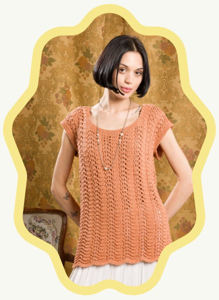 Free Scoop Neck Feather & Fan Knit Tunic Pattern