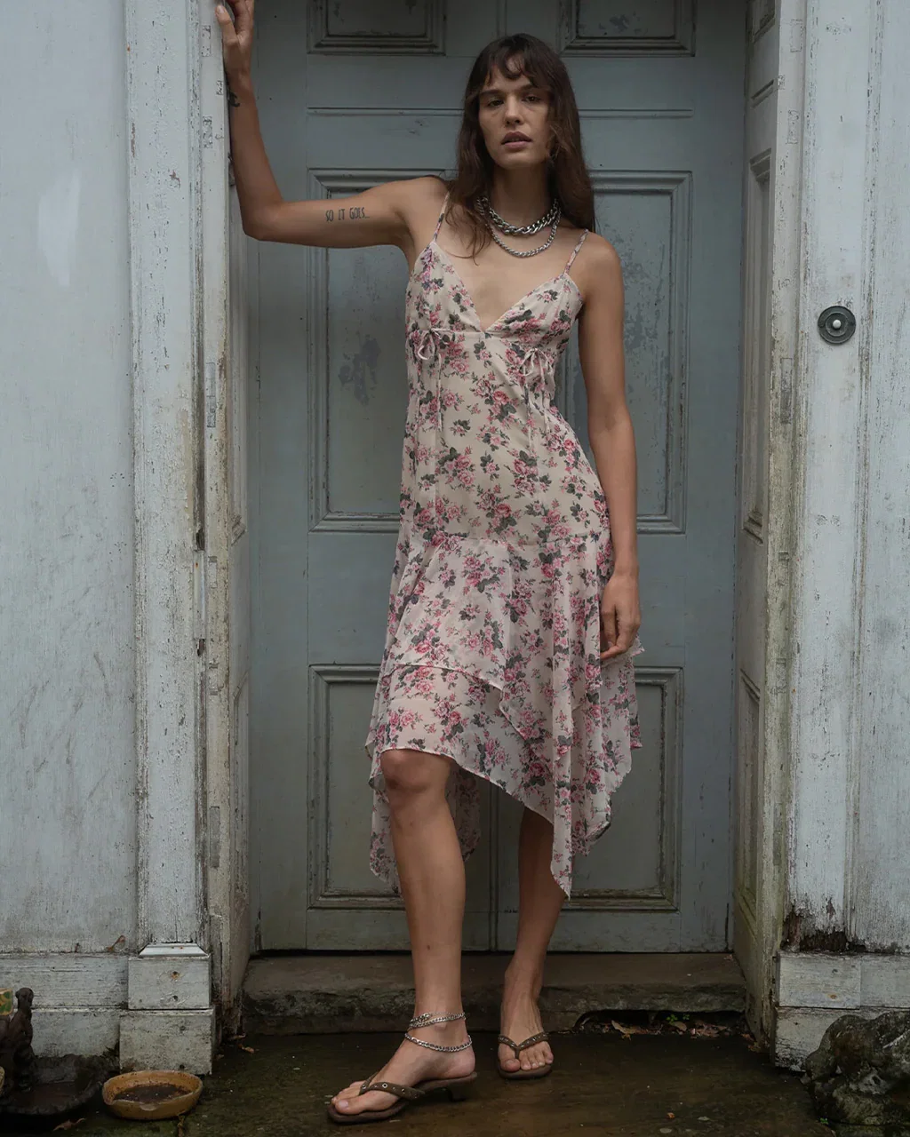 Image of Elsie Pink Midi Dress