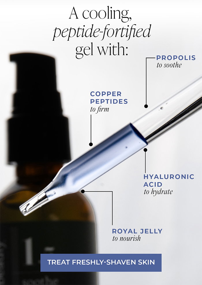 A cooling, peptide-fortified gel with: