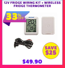 12V Fridge Wiring Kit + Wireless Fridge Thermometer