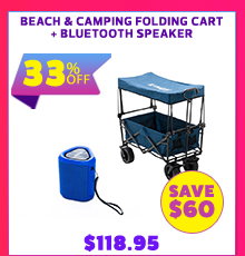 Beach & Camping Folding Cart + Bluetooth Speaker