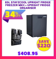 85L Stayzcool Upright Fridge Freezer MKII + Upright Fridge Organiser