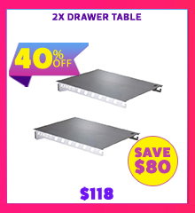 2x Drawer Table