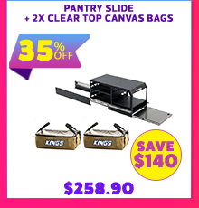 Pantry Slide + 2x Clear Top Canvas Bags