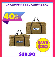 2x Campfire BBQ Canvas Bag