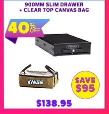 900mm Slim Drawer + Clear Top Canvas Bag