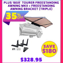 Plus 180° Tourer Freestanding Awning MKII + Freestanding Awning Bracket (Triple)