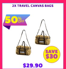 2x Travel Canvas Bags