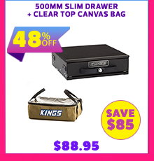 500mm Slim Drawer + Clear Top Canvas Bag