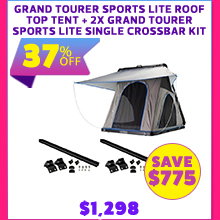 Grand Tourer Sports Lite Roof Top Tent + 2x Grand Tourer Sports Lite Single Crossbar Kit