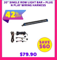 20 Single Row Light Bar + Plug N Play Wiring Harness