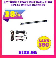 40 Single Row Light Bar + Plug N Play Wiring Harness