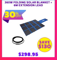 360W Folding Solar Blanket + 6m Extension Lead