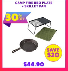 Camp Fire BBQ Plate + Skillet Pan