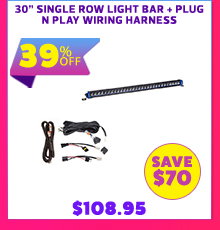 30 Single Row Light Bar + Plug N Play Wiring Harness