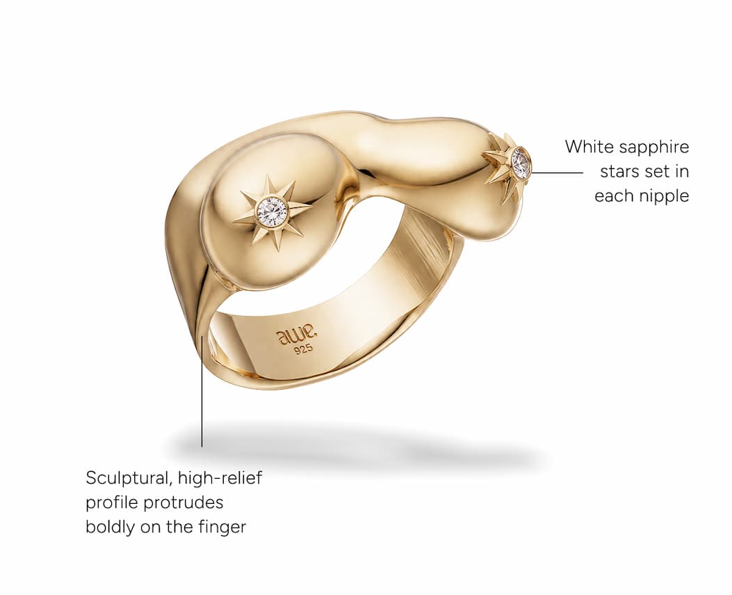 Sapphire Décolletage Ring