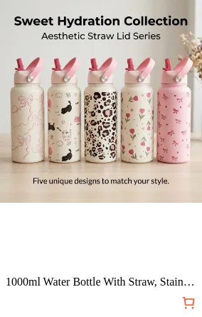 1000ml Water Bottle With Straw...