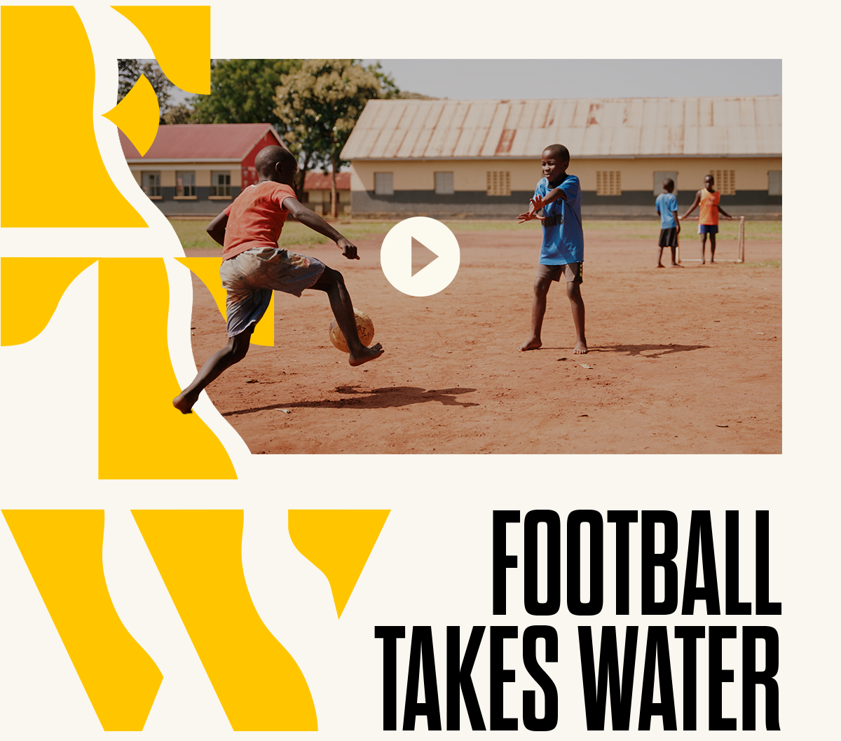 Football Takes Water with video embed