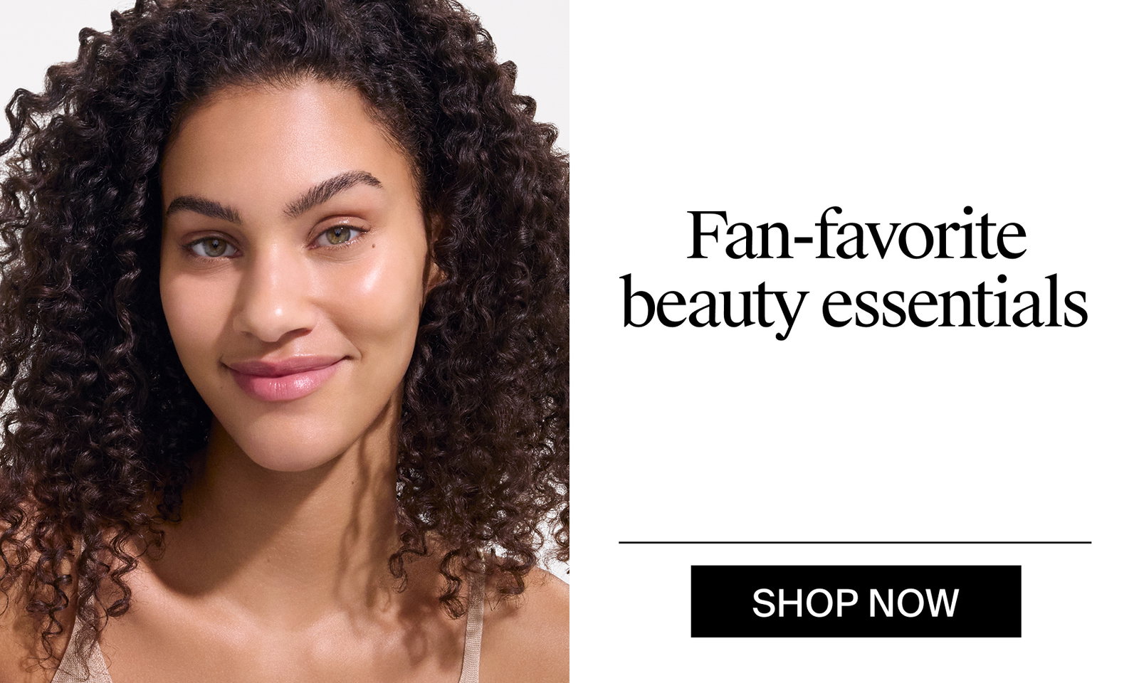 Curly Haired woman with clear skin after using Neutrogena® products