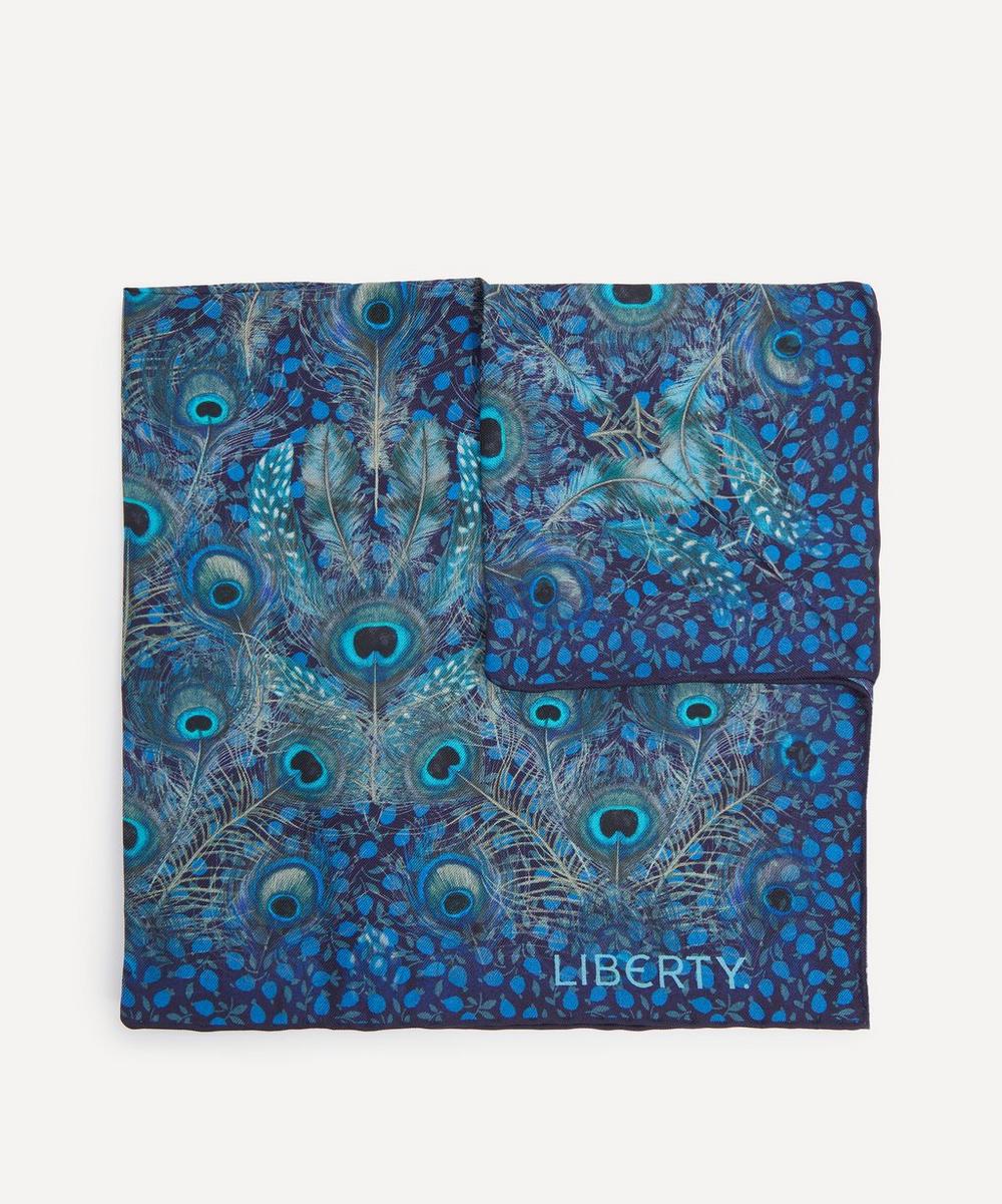 Liberty Peacock Manor Silk Pocket Square