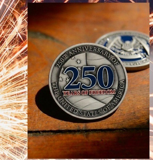 50% off - Semiquincentennial 3D Challenge Coin