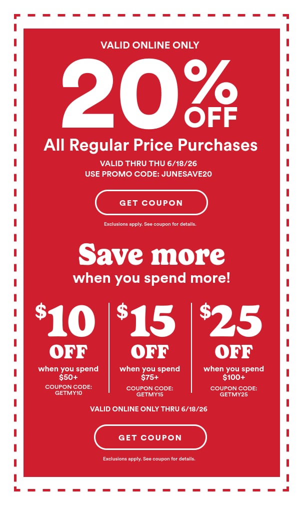 Coupon shown - Click here to get your coupon - Exclusions apply. See coupon for details.