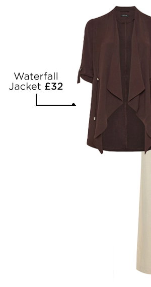 EVANS Curve Brown Lightweight Waterfall Jacket