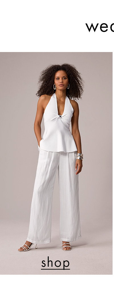 Tie Waist Wide Leg Linen Pant