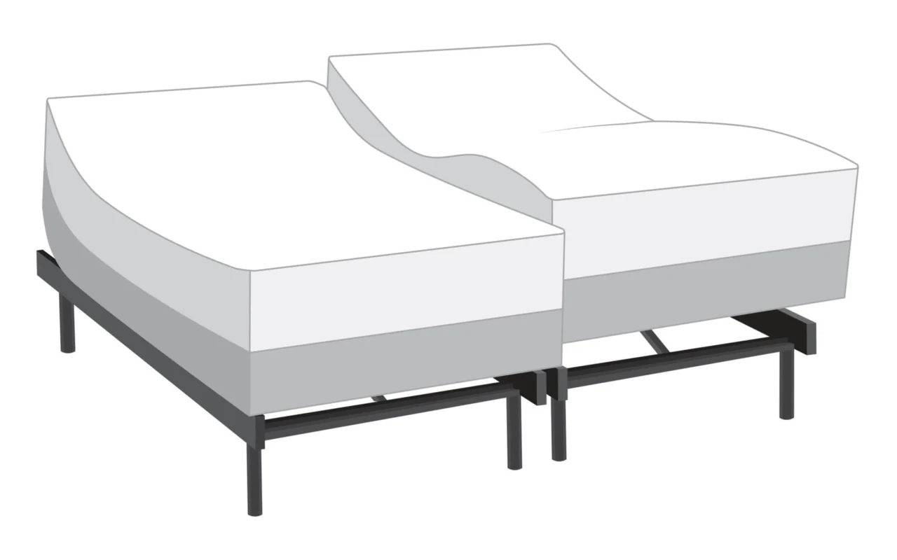 Power Bob Elite Base with Enchant 16'' Split King Ultra Plush Mattress
