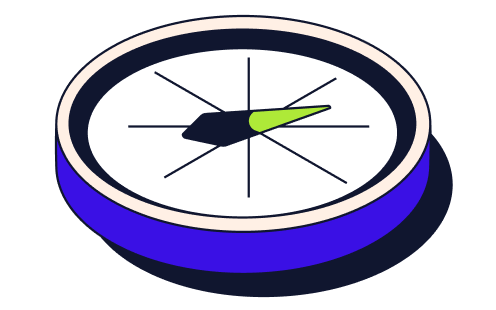 Illustration of a compass