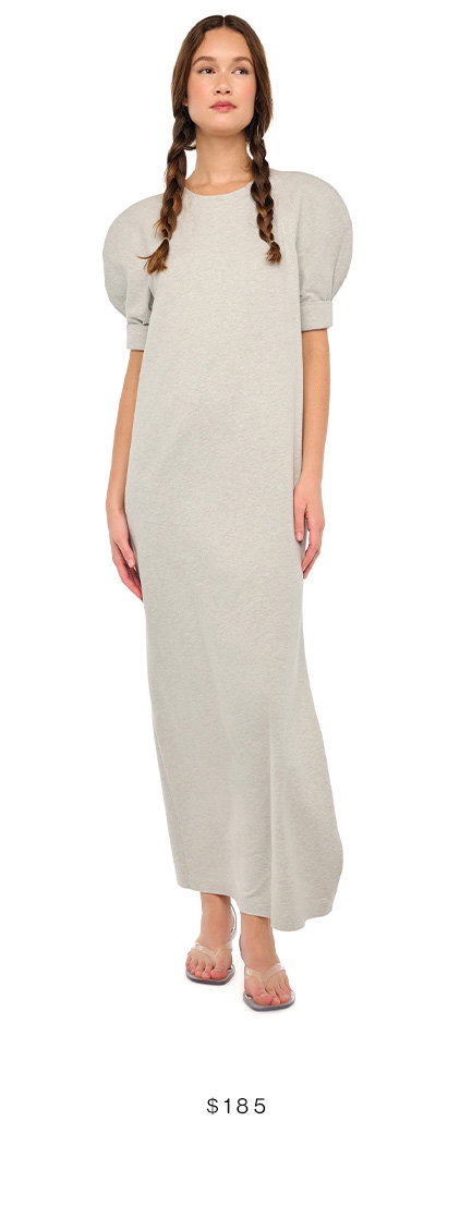 SHORT SLEEVE BOMBER 1980S LONG DRESS