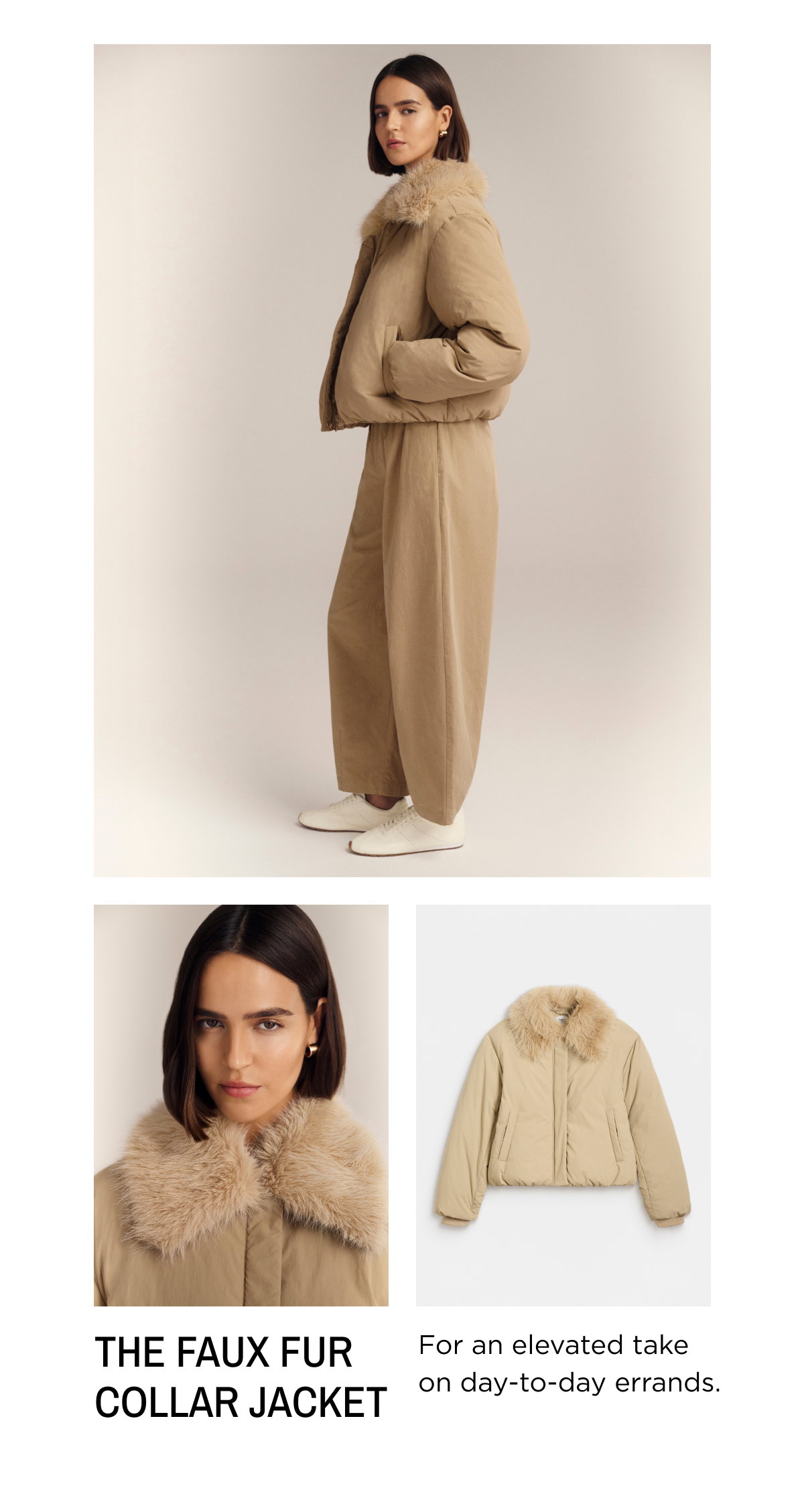 Faux Fur Collar Jacket. Woman New Arrivals. Essential layers, find a style for every outing in our new season outerwear. Shop Now.
