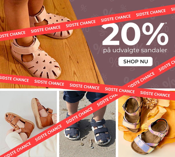 Sidste chance for 20% på sandaler