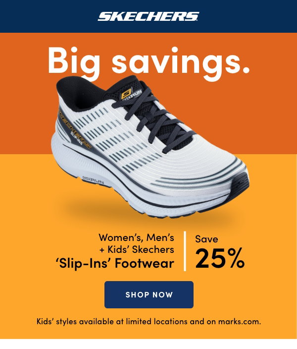Women's, Men's + Kids' Skechers 'Slip-ins' Footwear Save 25%