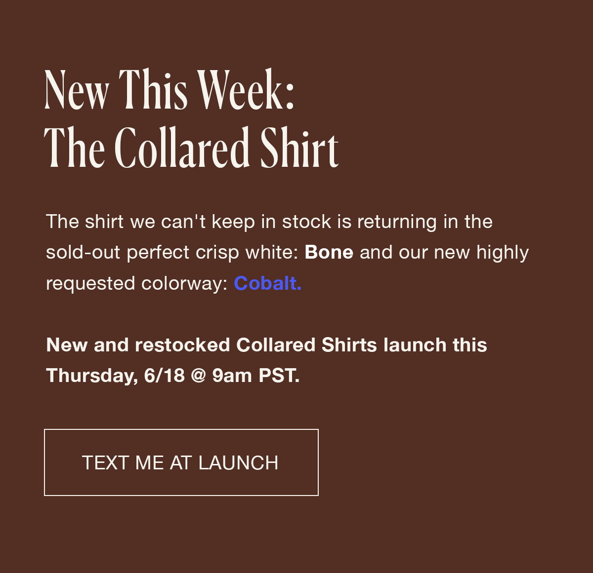 New This Week: The Collared Shirt