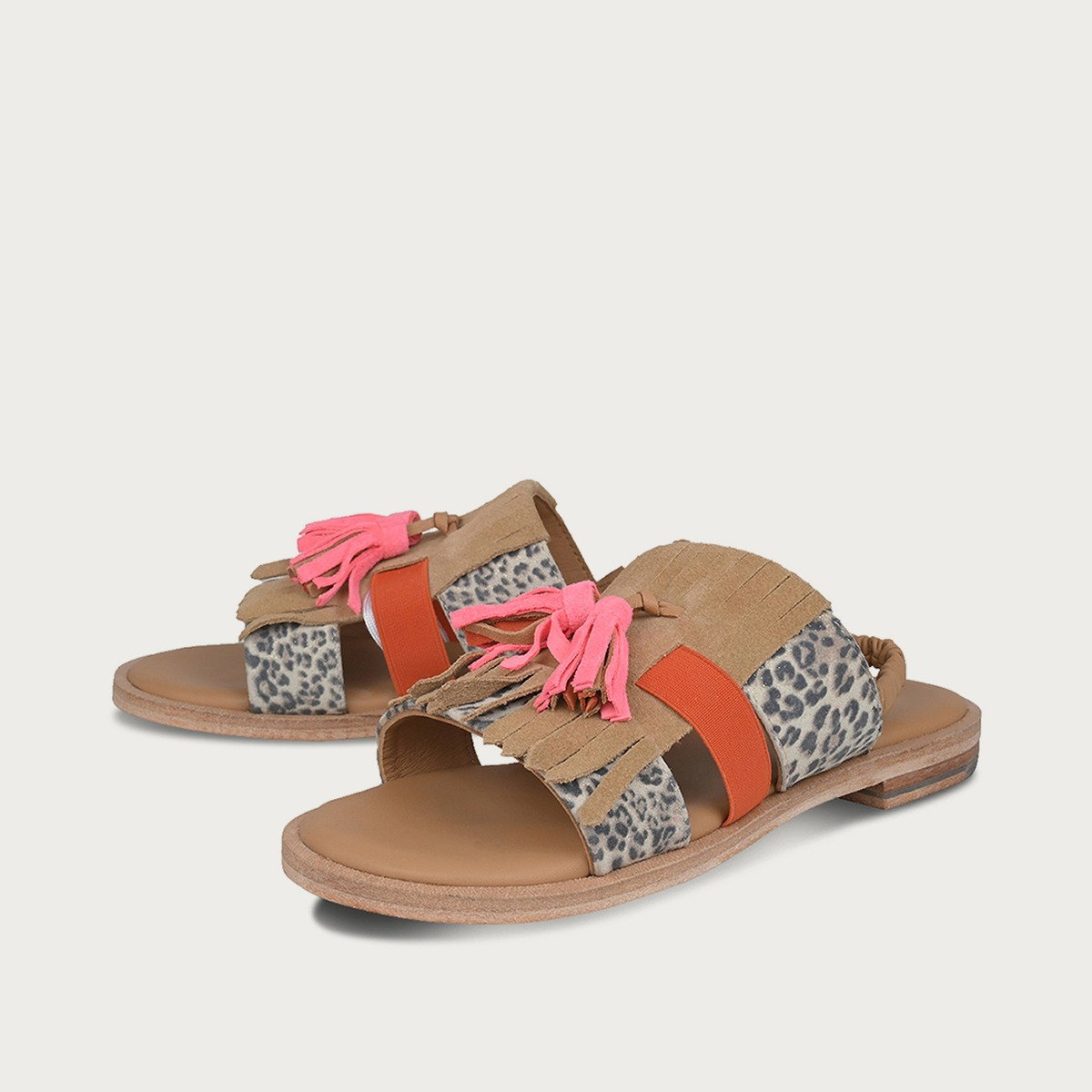 ROJA Leo Pink Riemchensandale aus Leder mit flexibler Sohle und Memory Foam Innensohle