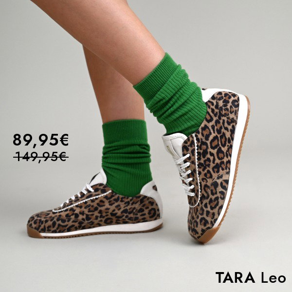 TARA Leo Extra Leichter Sneaker aus Leder mit leichtem Einstieg und Wechselfußbett