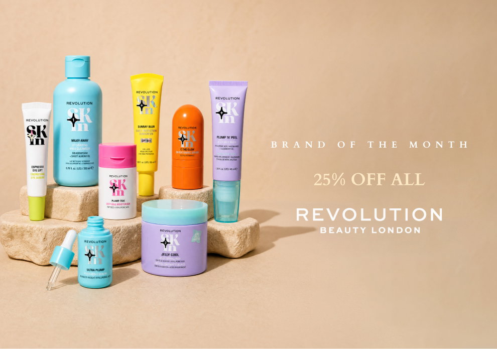 25% OFF ALL REVOLUTION BEAUTY