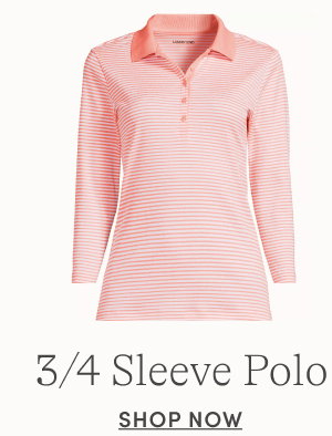 3/4 Sleeve Polo